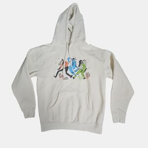 Coachella Music Festival Graphic Print Pullover Hoodie Sweatshirt‎ M Boho Art